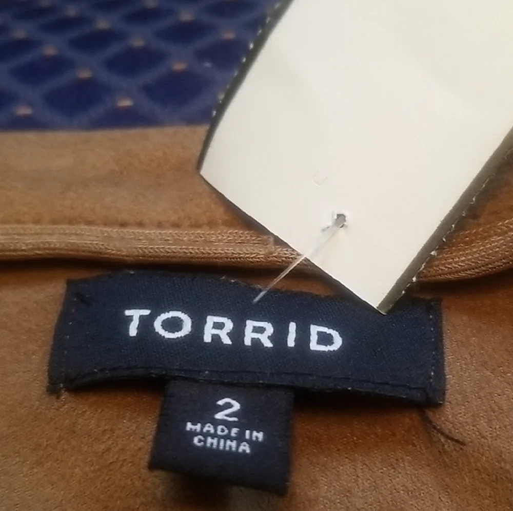 Torrid Tan Drape Front Waterfall Jacket 2 ***See Pictures** - Picture 2 of 5